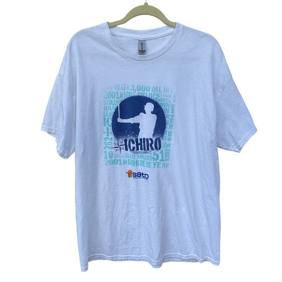 Seattle Mariners Ichiro Suzuki Hall Of Fame XL Heavy Weight Cotton Tee Shirt - Picture 6 of 9